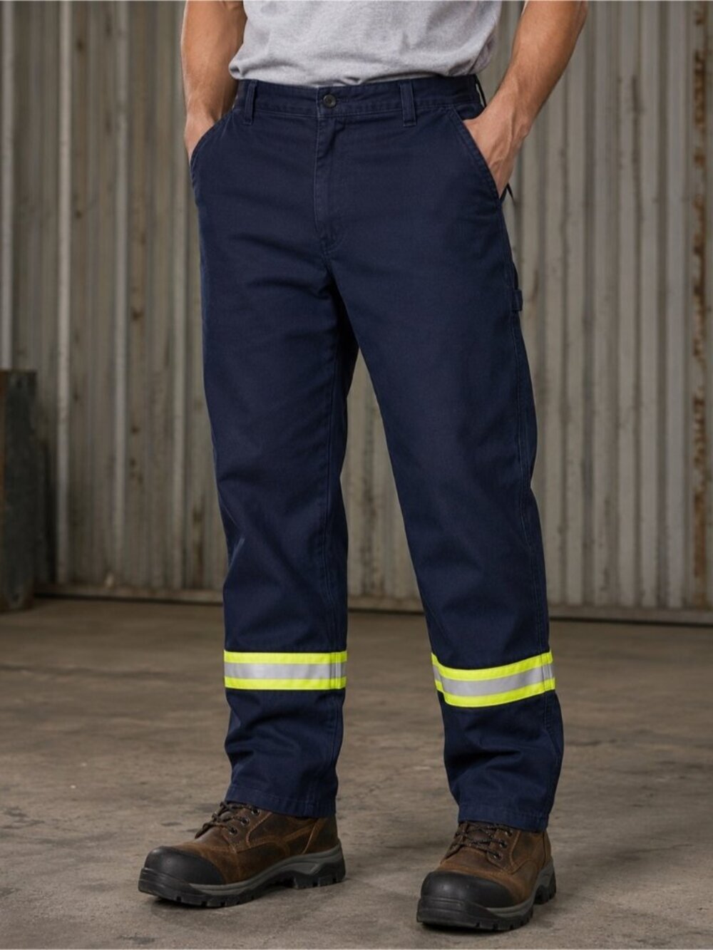 Carhartt FR Hi-Vis Reflective Work Pants Flame Resistant Utility Pants Navy 34x3